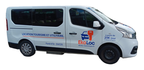 Minibus Renault Trafic 9 places Ekoloc en location en Martinique